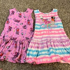 Trolls World Tour- sleeveless dresses (2 pack) size 6/6x